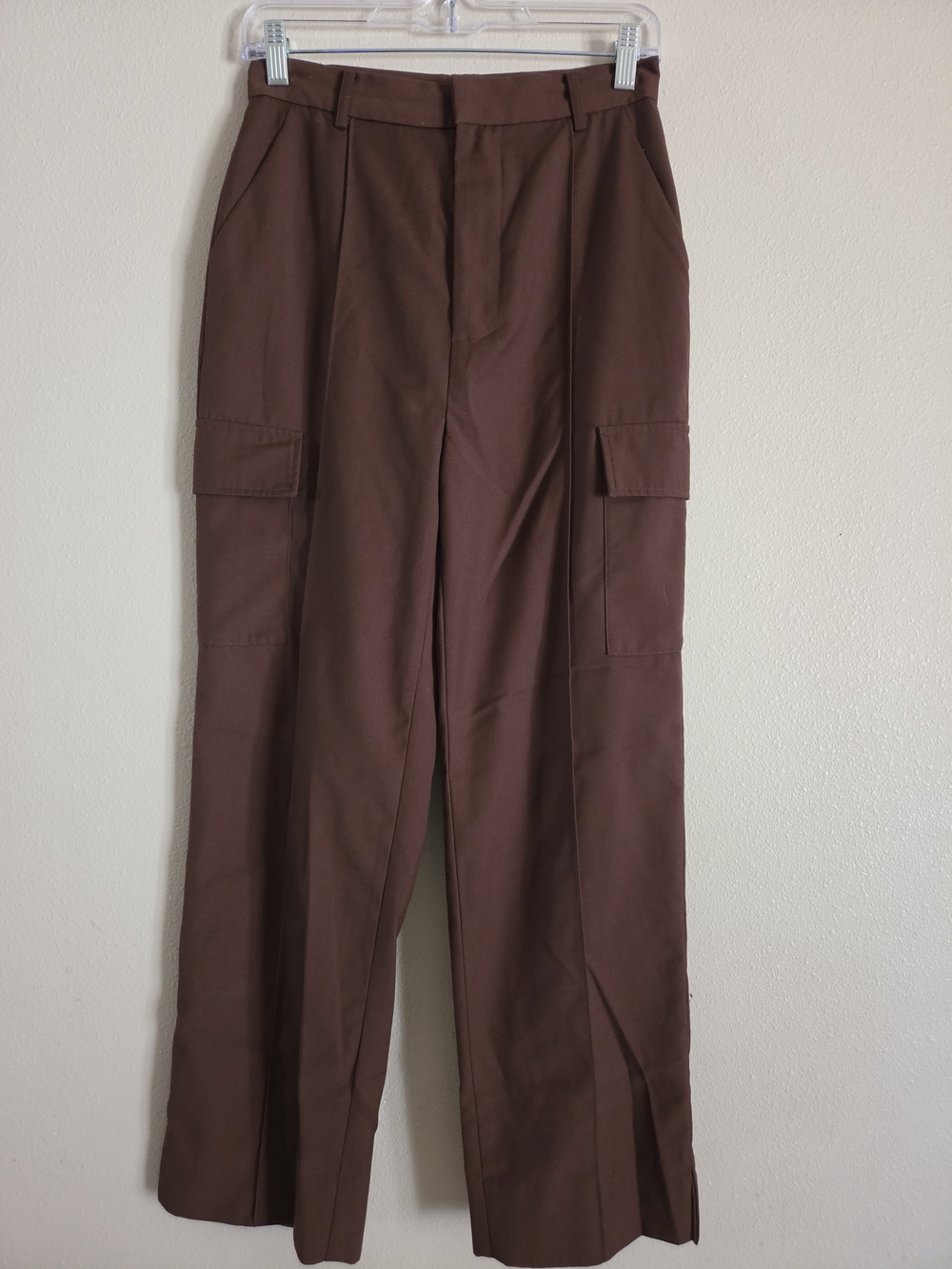 MOTF Brown Cargo Trousers with Side Flap Pockets